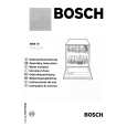 BOSCH SMS10 Owners Manual